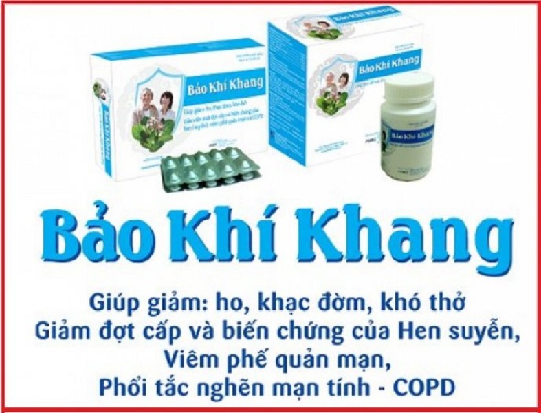 Thực phẩm bảo vệ sức khỏe BẢO KHÍ KHANG giảm đờm, ho, khó thở-Hộp 60 viên