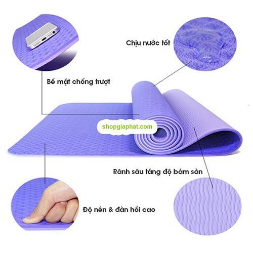 Thảm tập yoga TPE 2 lớp 6mm cao cấp