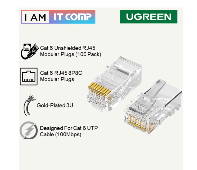 Hạt mạng Cat6 UTP Ugreen 60558 - Hàng chính hãng