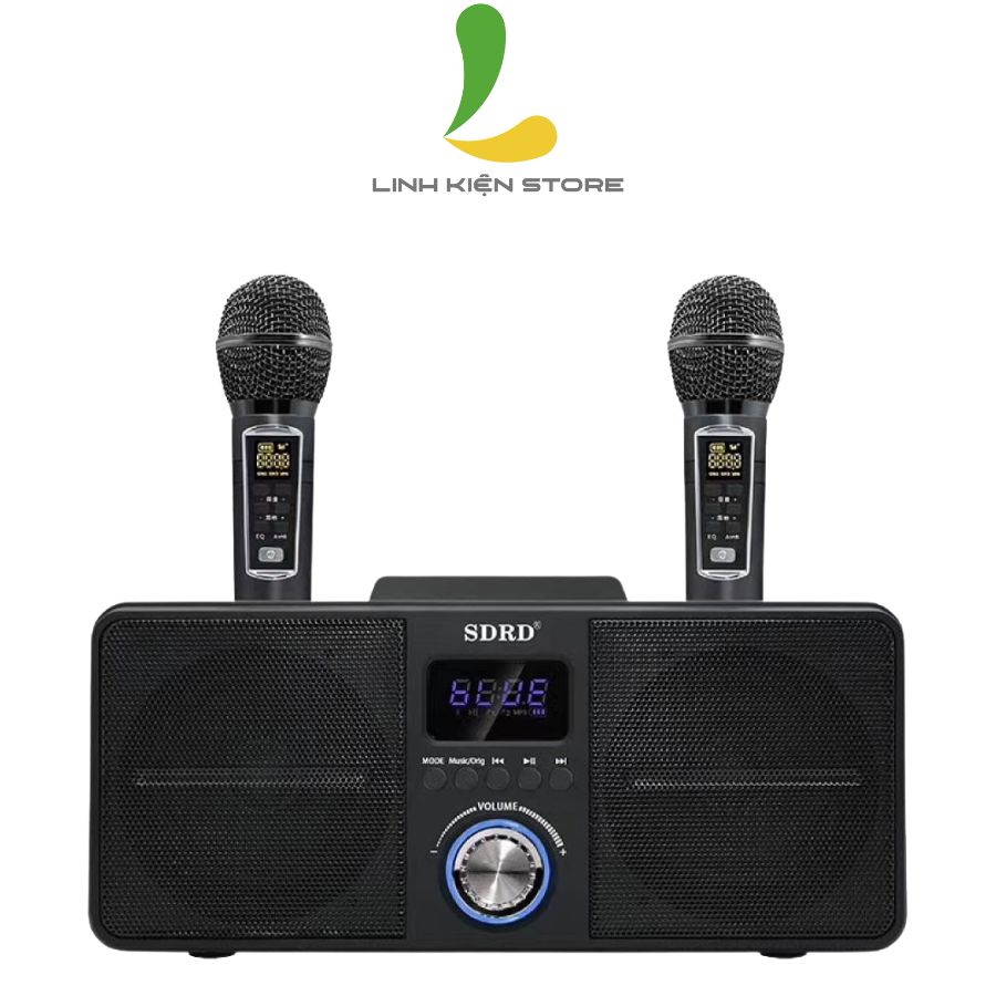 Loa Bluetooth Karaoke SD309 - Loa xách tay mini làm từ nhựa ABS kèm micro không dây xịn hát karaoke liên tục 5 giờ