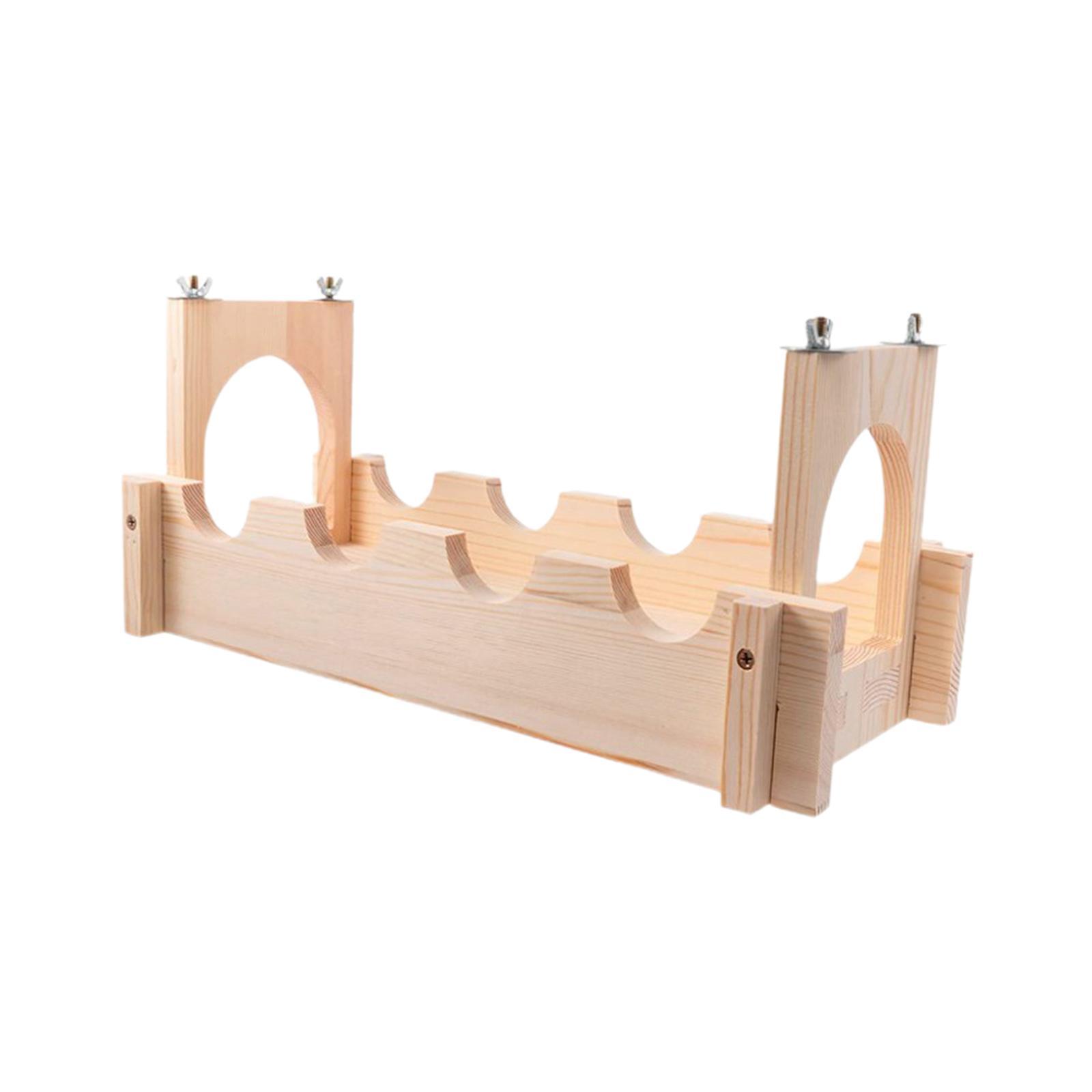 Animal Playing Platform Toy Pet Bridge Cage Accessories Easy to Clean Durable Hanging Wood for Squirrels Mice Exercise Climbing
