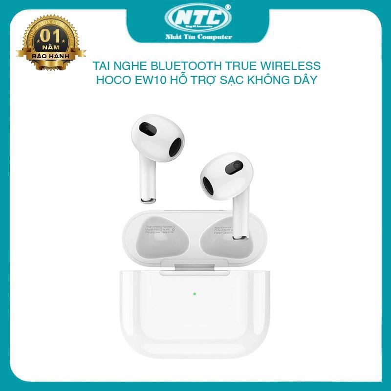 Tai nghe Bluetooth TWS dành cho Hoco EW10 Original series V5.1 - Kháng nước IPX5, Noise Cancelling, Sạc không dây (Trắng) - Hàng Chính Hãng