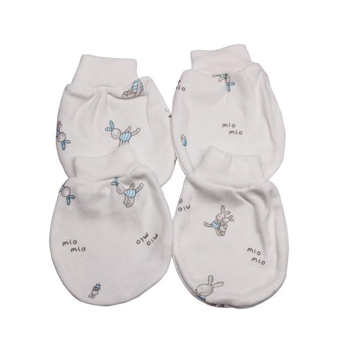 Bao tay bao chân sơ sinh Miomio dày bo chun 100% cotton