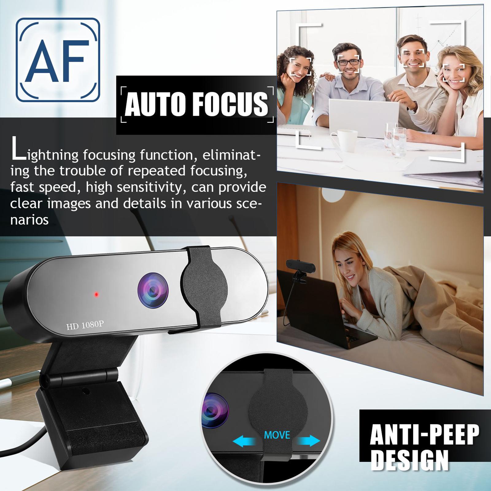 Web Camera with Microphone USB 2.0 120-degree Wide Angle for PC Video Calling Recording Live Streaming Conferencing