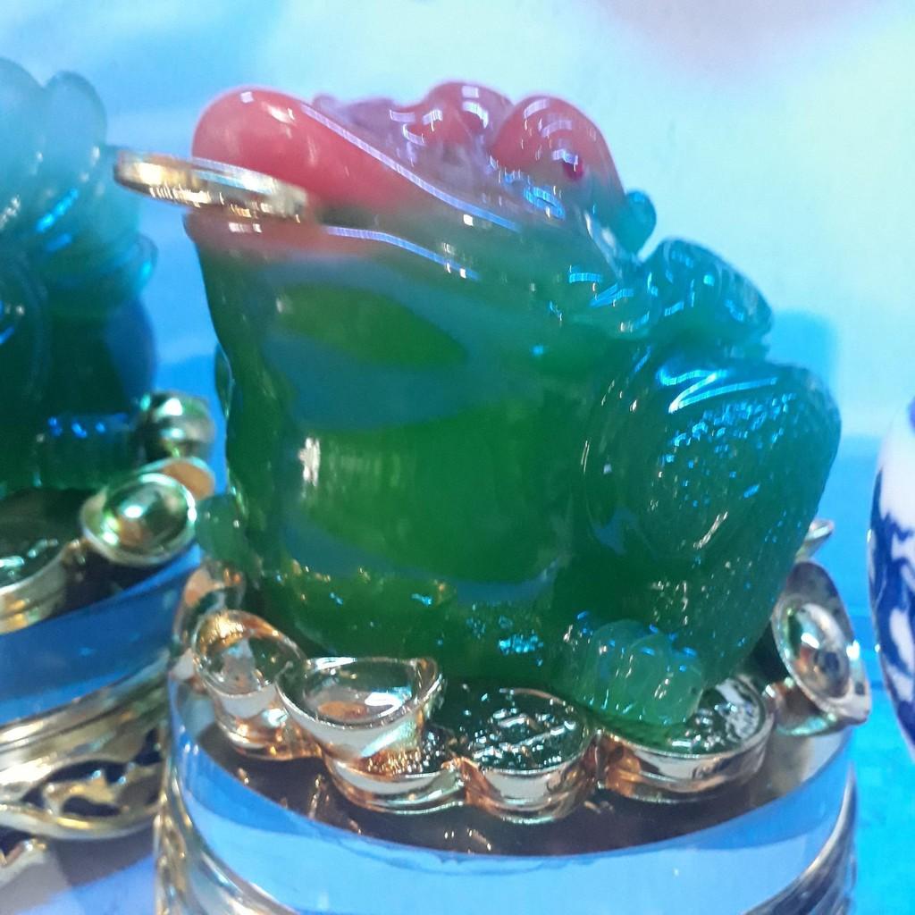 Cóc ngậm tiền bột đá phong thủy chiêu Tài lộc