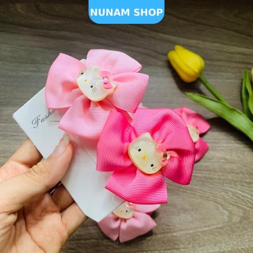 Cột / kẹp tóc nơ kitty màu hồng siêu cưng cho bé Nunam shop