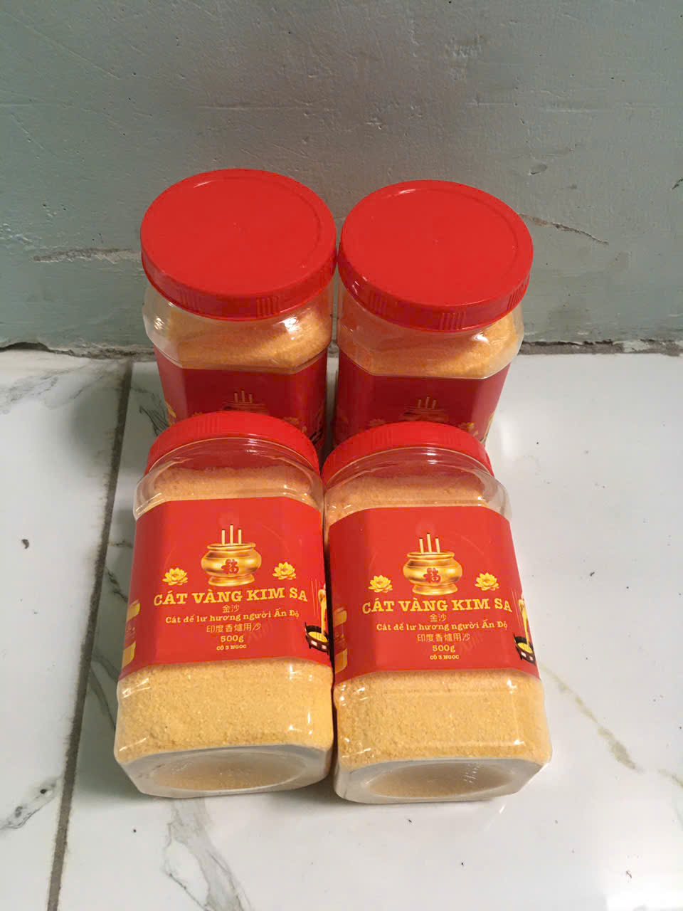 Cát Vàng Kim Sa Cao Cấp 500gr – Giữ Nhang Thẳng, Bàn Thờ Trang Nghiêm