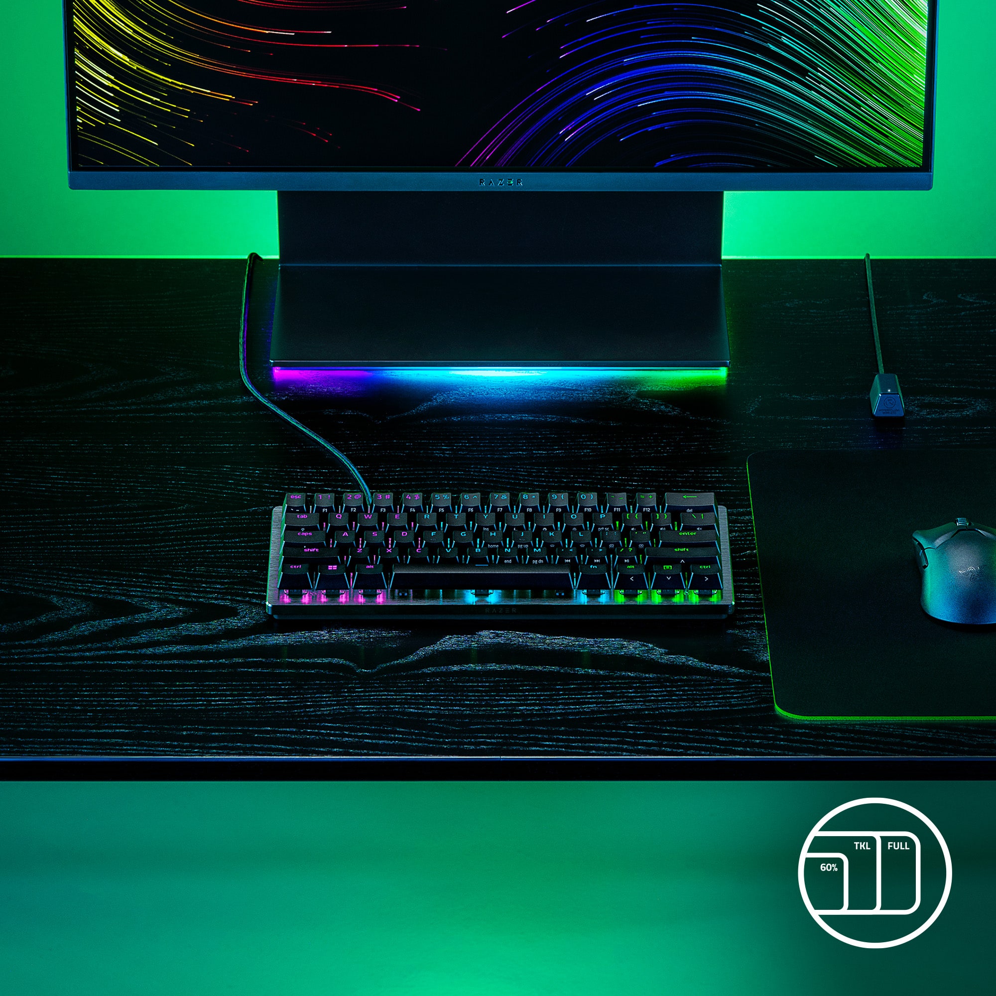 [NEW] Bàn phím máy tính Razer Huntsman V3 Pro Mini - 60% Analog Optical Esports Keyboard (Hàng chính hãng)