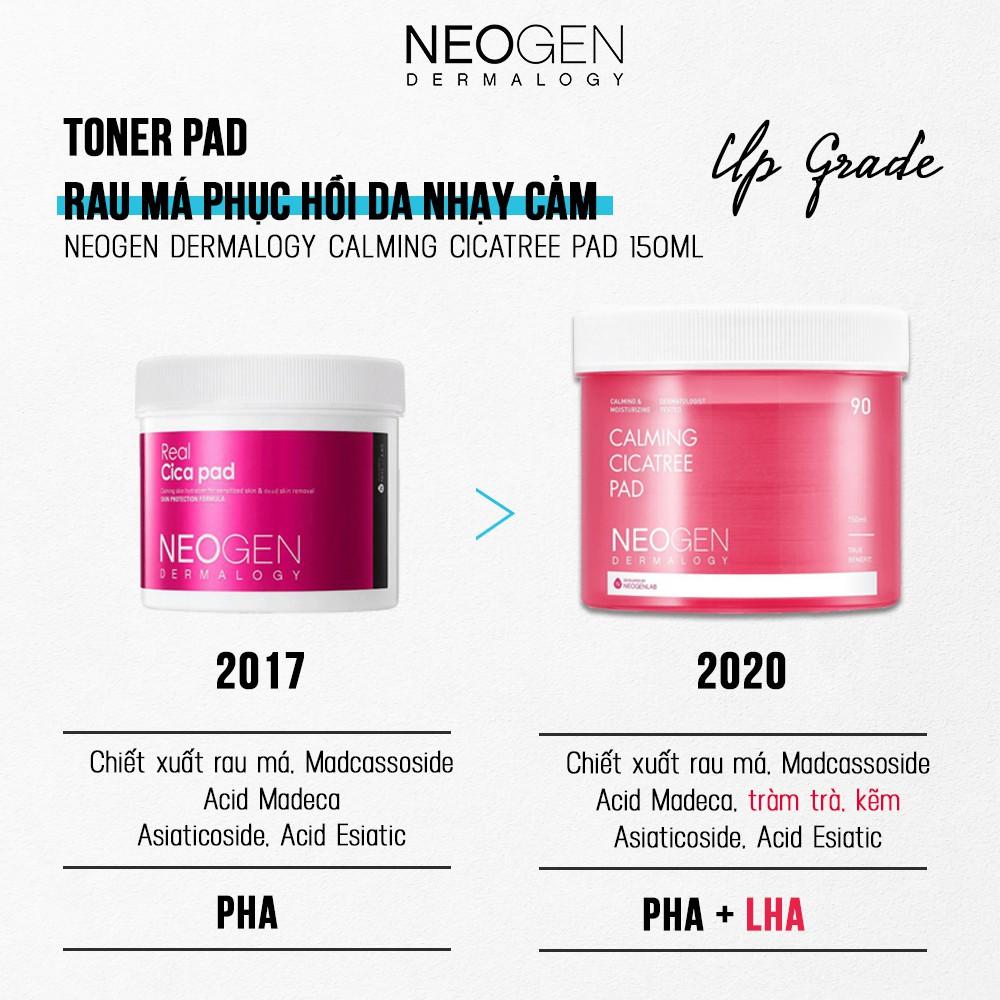 Toner Pad Tẩy Da Chết Rau Má Neogen Dermalogy Calming Cica Tree 90 Miếng