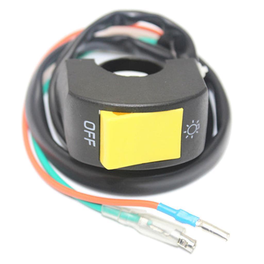Motorcycle ATV Bike 7/8 Handlebar Headlight Light Lamp Kill Switch
