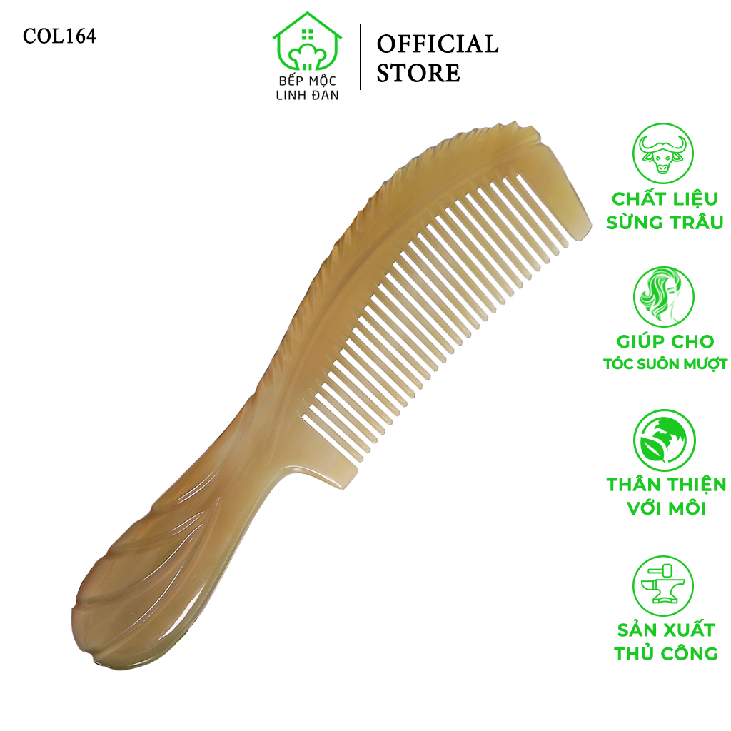 Lược Sừng Xuất Nhật  Mẫu Chuôi Khía Đẹp Hoàn Hảo