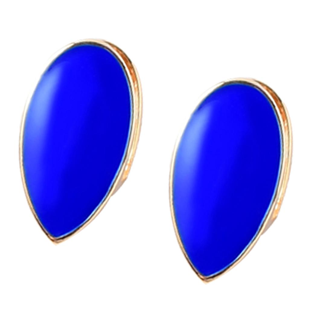 2 Pieces Blue Sharp Fang Teeth Halloween Cosplay Grills Gold Plated