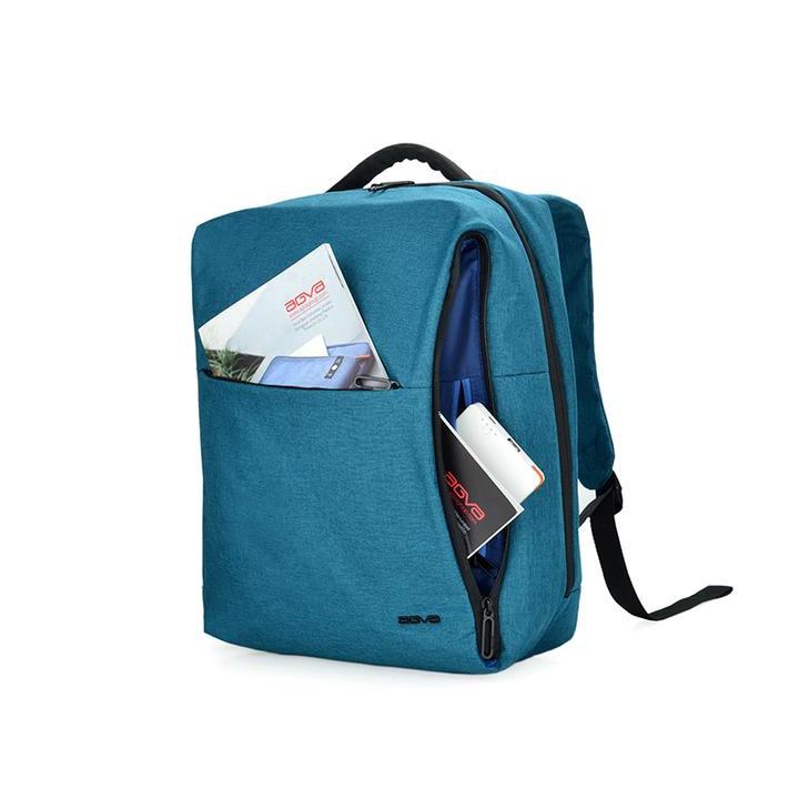 Balo Laptop Macbook AGVA Milano 15.6 inch Kích thước 30 x 14 x 40 cm , Màu Xanh teal và Màu Xám, Mã LTB350, Chính hãng