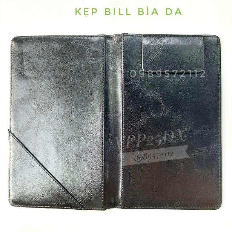 Kẹp bill-kẹp thanh toán bằng da