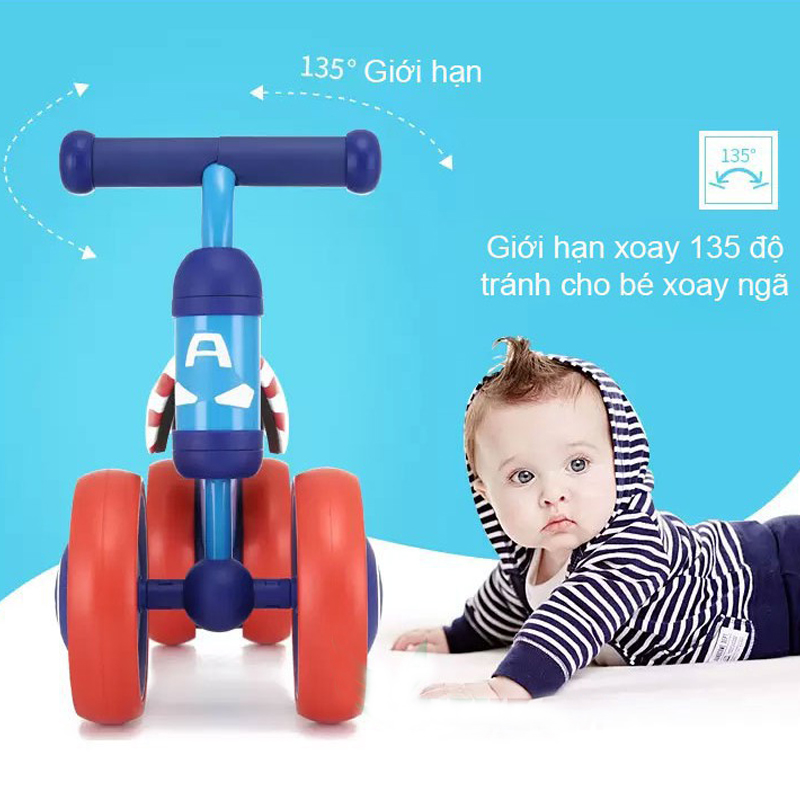 Xe chòi chân 4 bánh tự cân bằng giúp bé giữ thăng bằng cho bé tập đi - siêu dễ thương , xe chòi chân mini 4 bánh cho bé, xe chòi chân, xe chòi chân cho bé