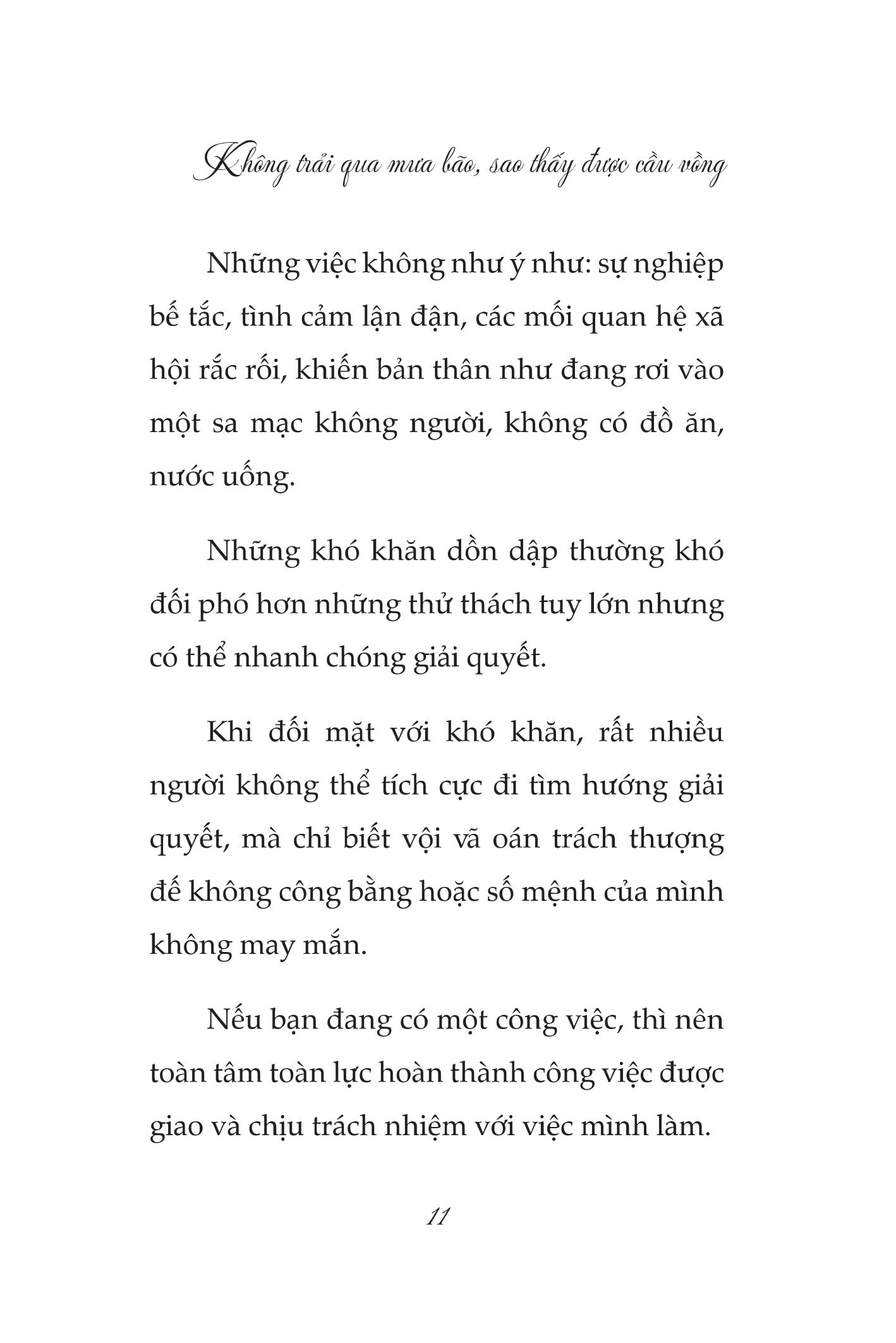 Sách - Không Trải Qua Mưa Bão Sao Thấy Được Cầu Vồng - Sống Đẹp Giữa Đời Vô Thường