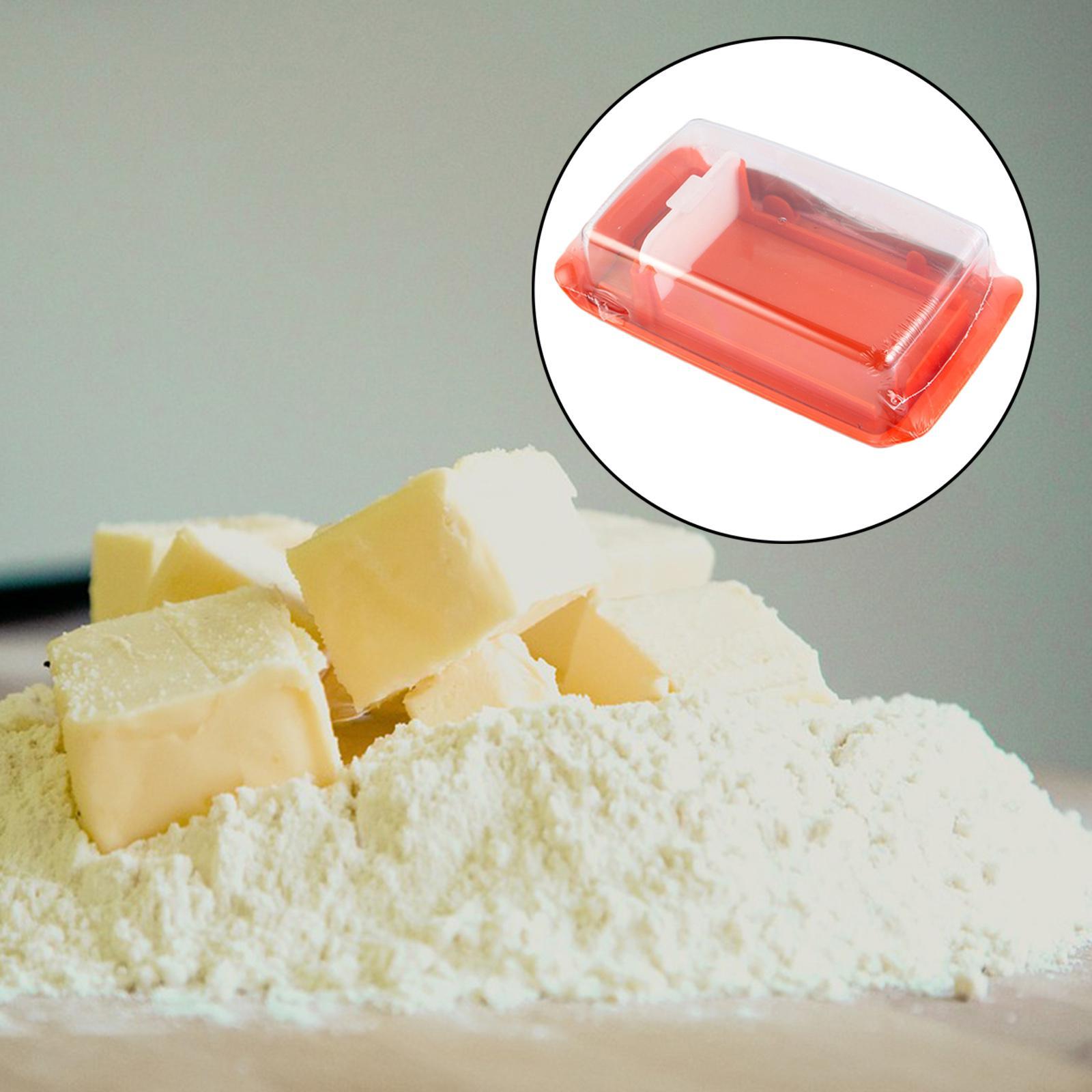 Butter Dish Box with Fork Rectangular Clear Cheese Keeper Sealing Case