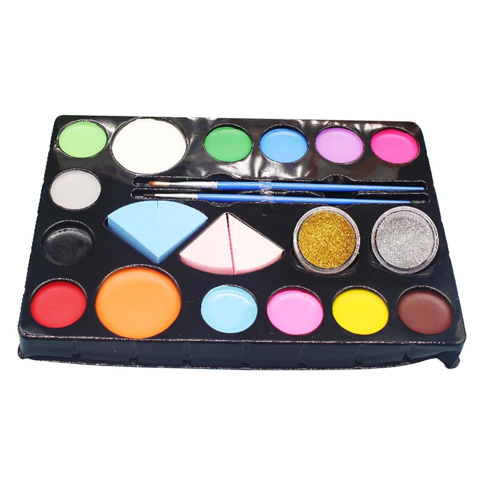 Face Paint Set Facepaint Makeup Set Professional with Sponge and Brushes Face Body Paint Oil Face Painting Set for Theatre Costume Halloween