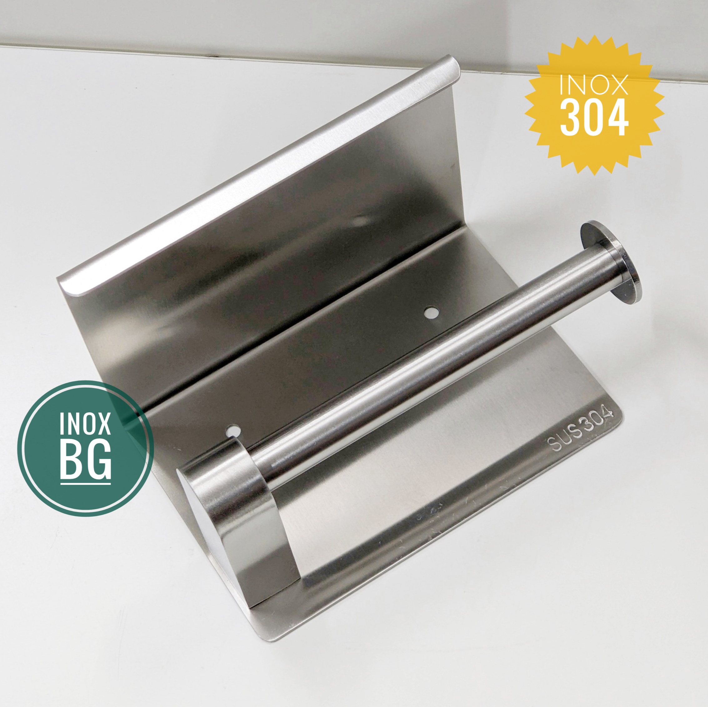 [INOX304] Hộp đựng giấy, Lô đựng giấy vệ sinh inox 304 (kèm vít nở hoặc keo dán)