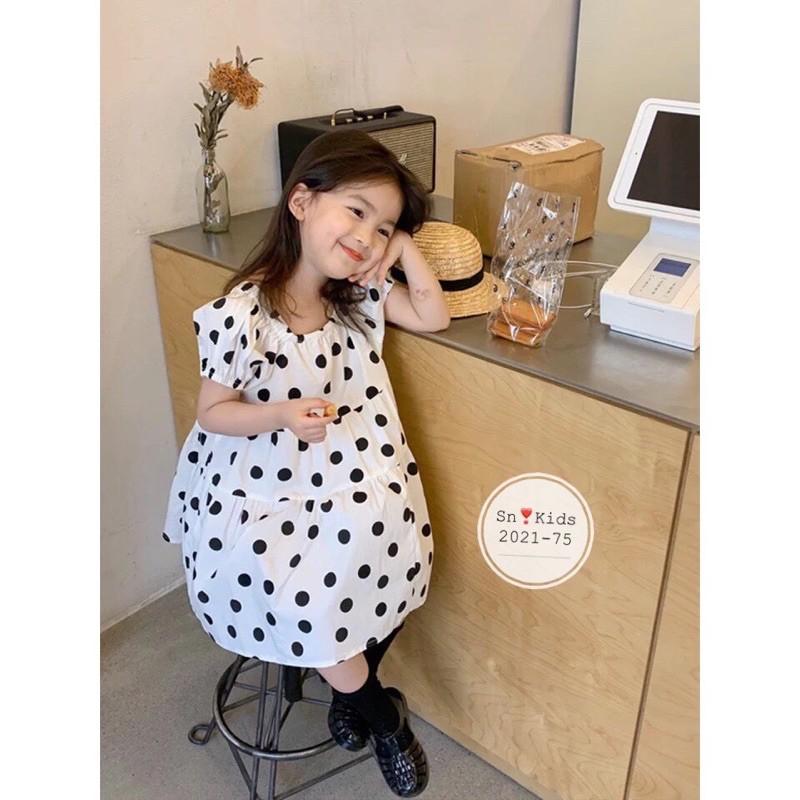 Váy Suông Chấm Bi Cho bé gái