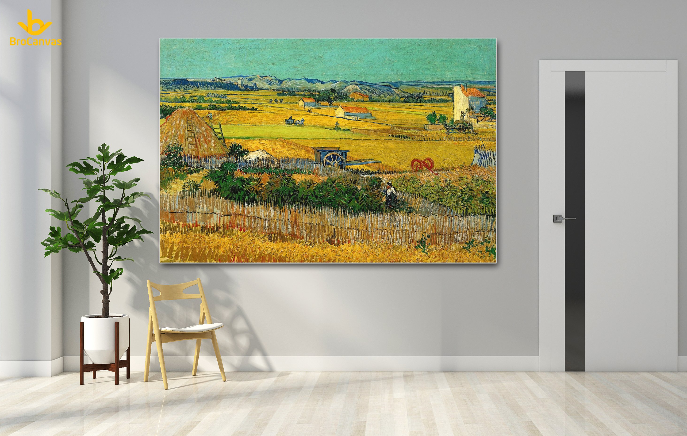 Tranh in canvas  - Vụ Thu Hoạch danh họa Van Gogh