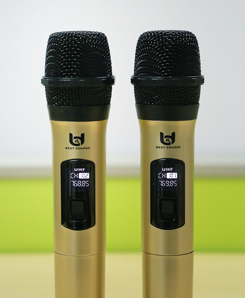 Micro karaoke không dây Best Sound 2 Micro W003 (Pin AA) và W108 (Pin sạc)