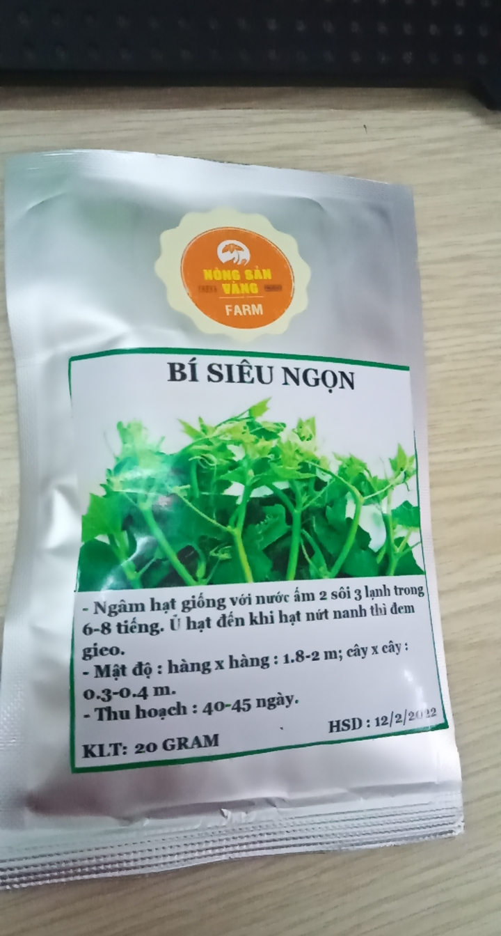 Hạt giống Bí Siêu Ngọn, Bí Lấy Ngọn ( Gói 20 Gram ) - Nông Sản Vàng