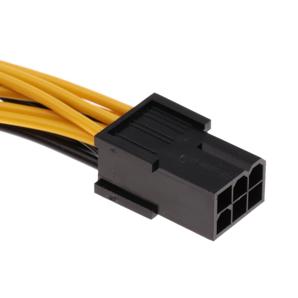 3 Pack of PCI-E 6-pin to 2x 6-pin Power Splitter Cable PCIE PCI Express Extension Cord
