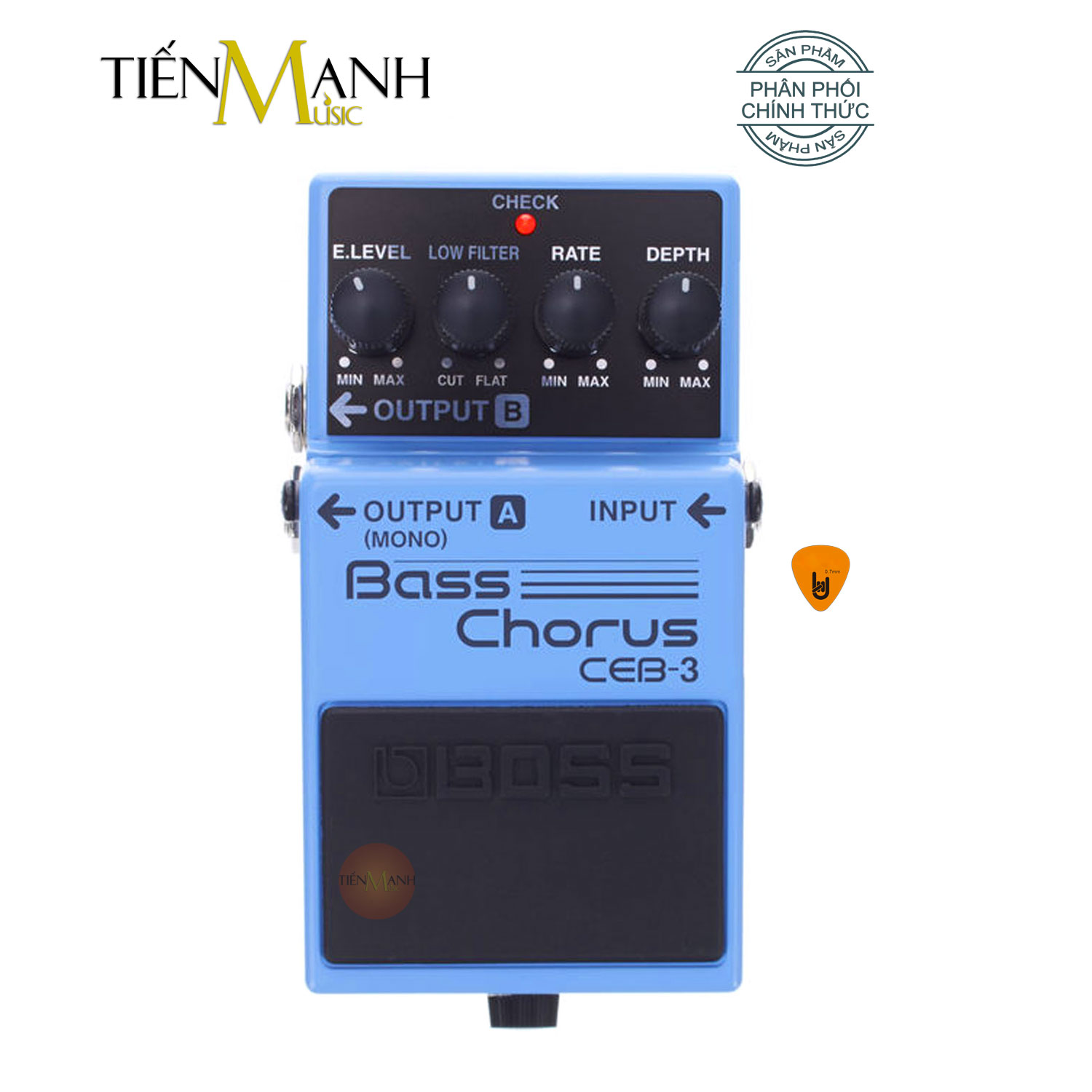 Phơ Guitar Boss CEB-3 Bass Chorus - Bàn Đạp CEB3 Fuzz Pedals Effects CEB 3 Hàng Chính Hãng - Kèm Móng Gẩy DreamMaker