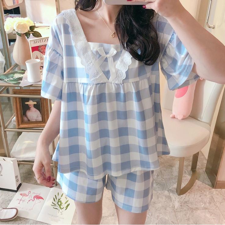 Đồ Bộ Tay Ngắn Quần Đùi Baby Doll Siêu Xinh - DB021