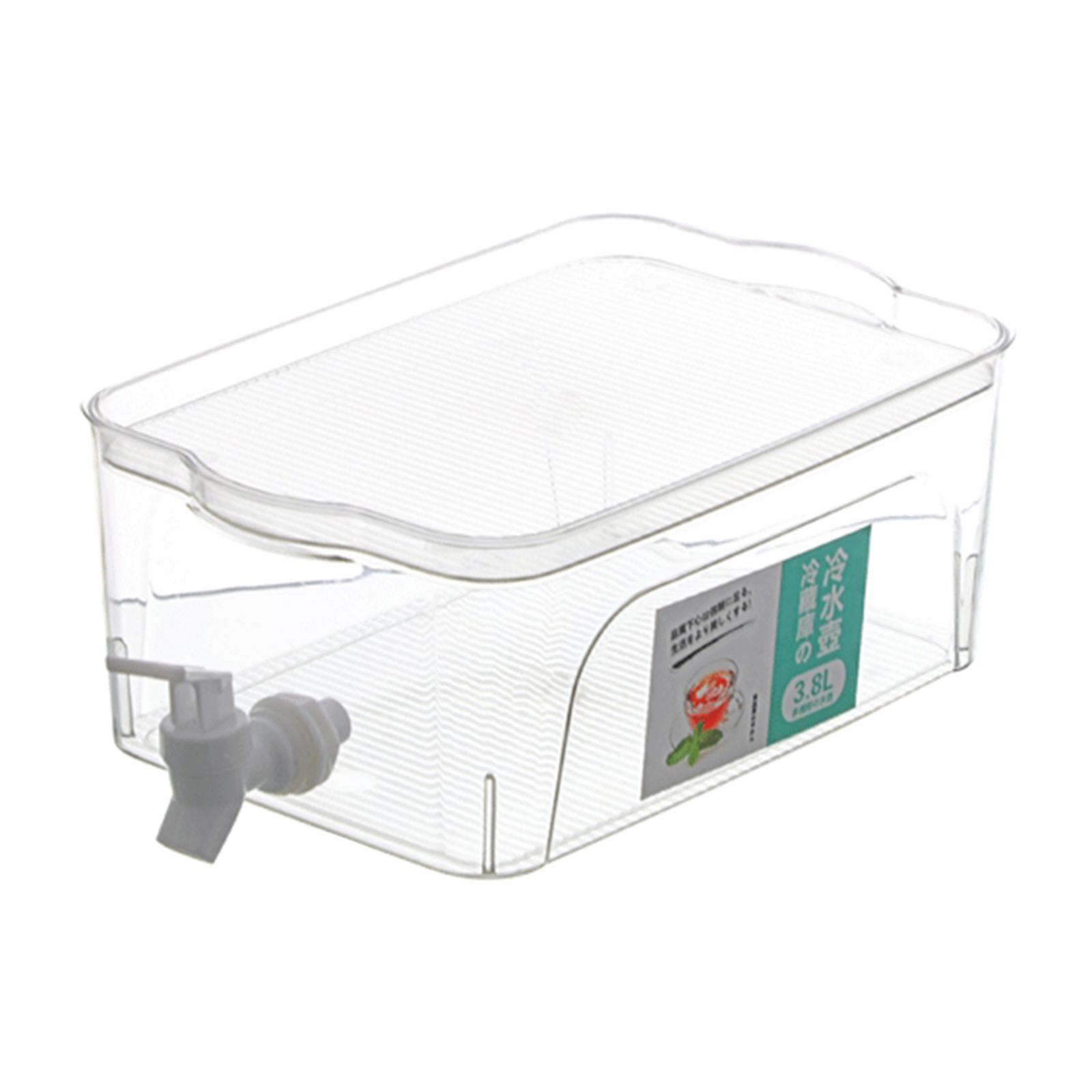 3.8L Beverage Dispenser Water with Lid and Faucet Refrigerator