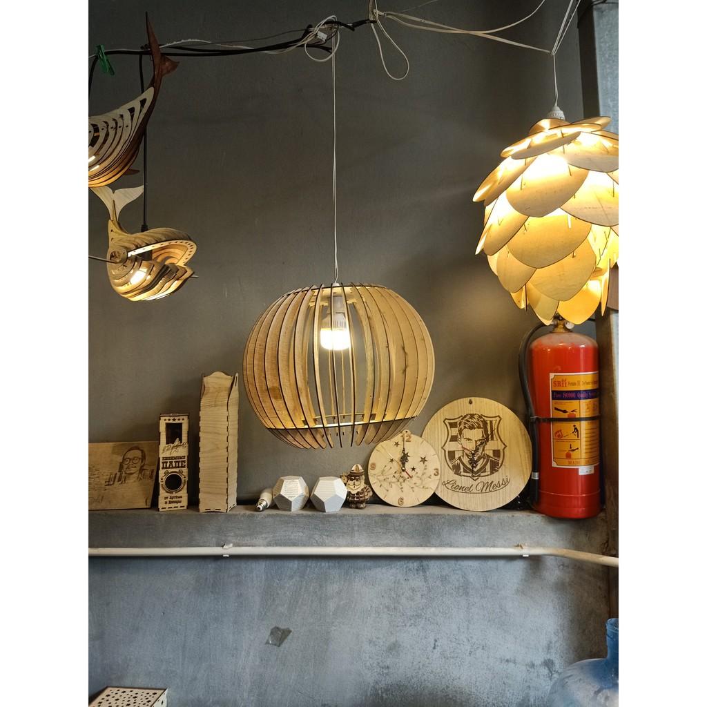 Đèn Gỗ thả trần decor trang trí DIY 117