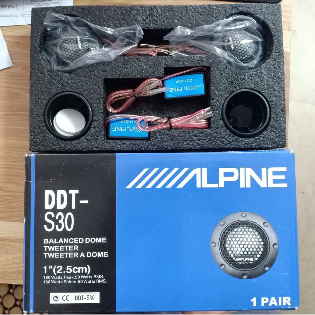 Loa ô tô -  Loa Treble ALPINE DDT-S30 cao cấp công suất 180Watts độ âm thanh cho xế yêu cực chất.