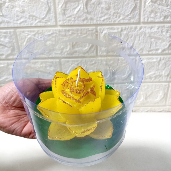 ( MFDJFH 50K ) Nến thơm hoa sen loại chuẩn cỡ lớn 3 tầng, Nến thơm hoa sen có nhũ size to