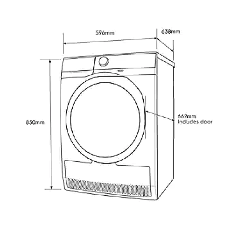 Hình ảnh Máy Sấy Bơm Nhiệt Electrolux EDH903R9WB - Hàng Chính Hãng