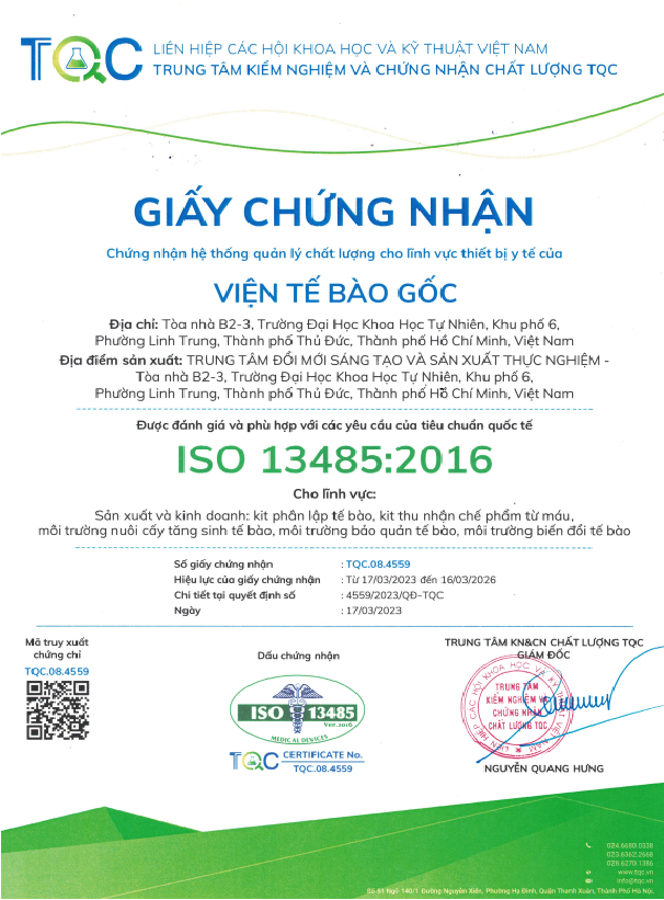 Bioreactor Pure Water - NUÔI CẤY TĂNG SINH TẾ BÀO TRÊN QUANTUM BIOREACTOR