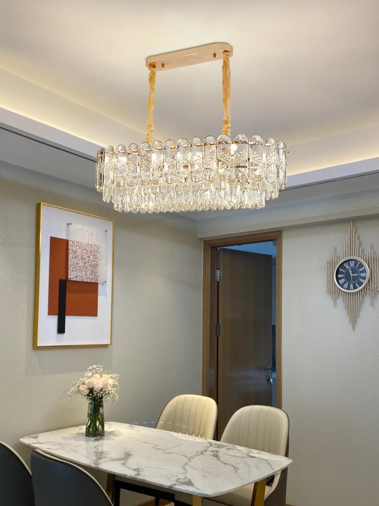 Phong cách mới nhất ánh sáng đèn chùm pha lê sang trọng hậu hiện đại tối giản phòng khách hiện đại đèn nhà hàng không khí cá tính phòng ngủ cả nhà trọn gói đèn