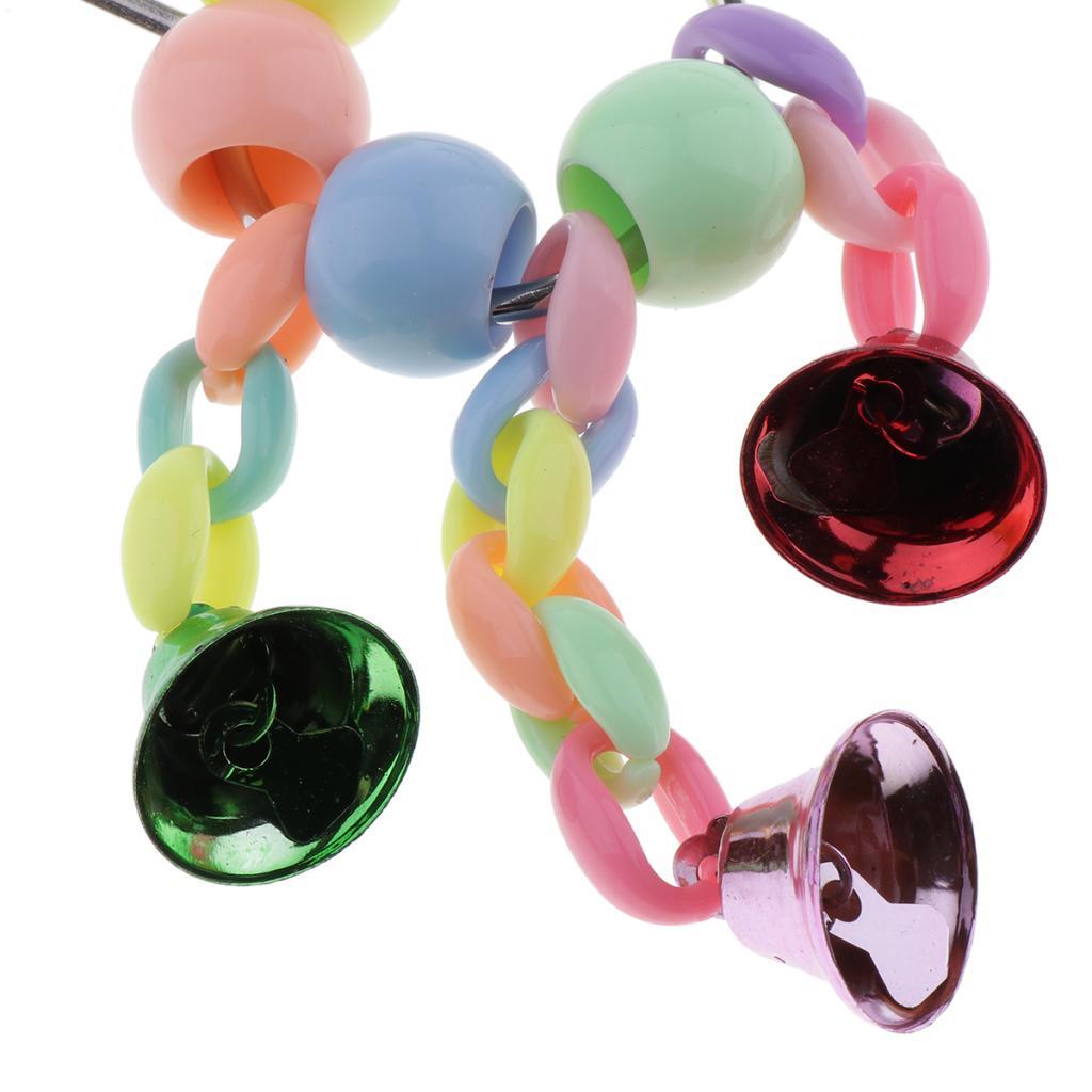 5Pcs Bird Swing Bite Standing Chewing Toy Set Hanging Parrot Wooden Toy