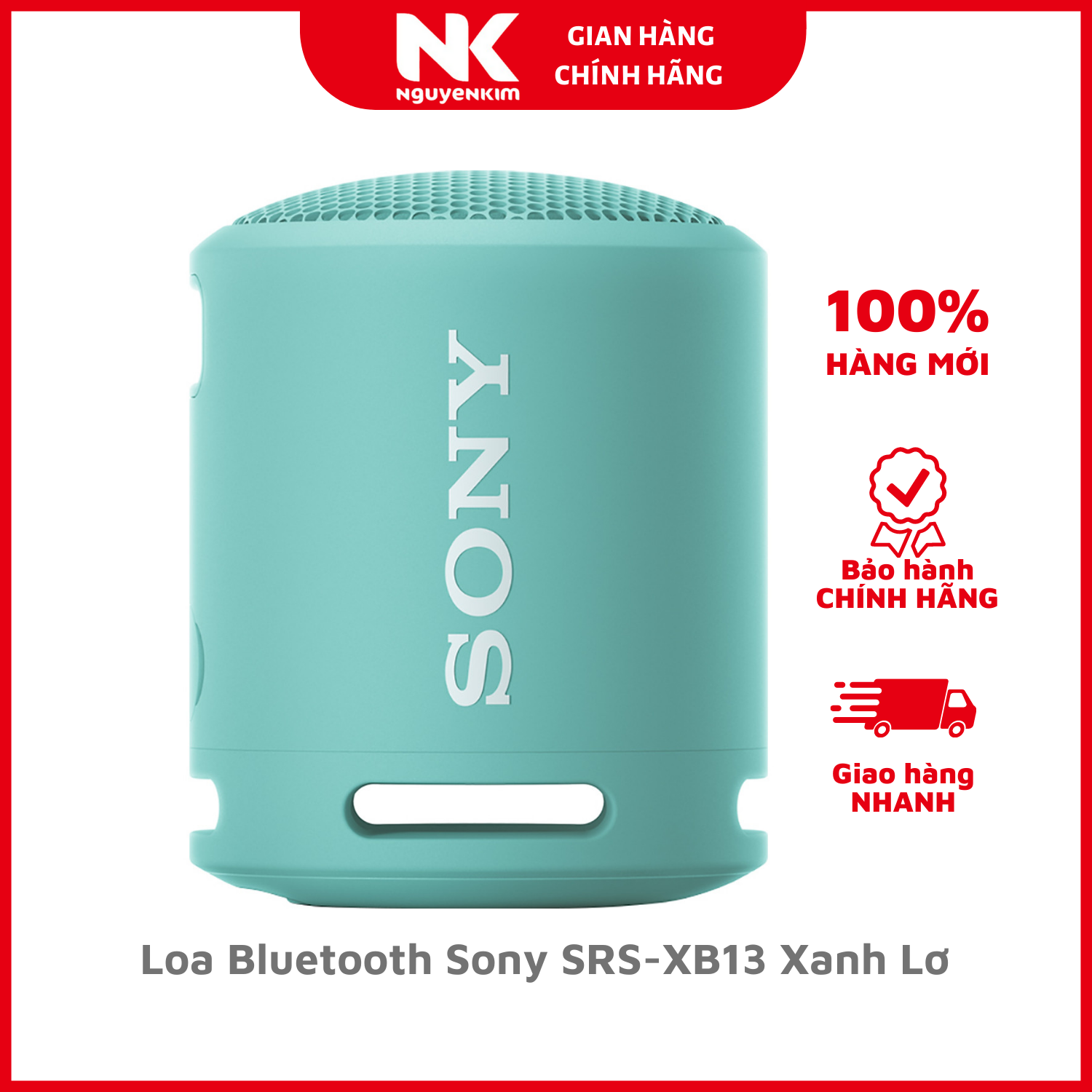 Loa Bluetooth Sony SRS-XB13 Xanh Lơ - Hàng Chính Hãng