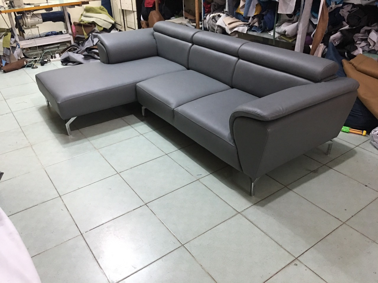 Sofa da góc phải Euro 2020 Juno Sofa 2m4 x 1m5