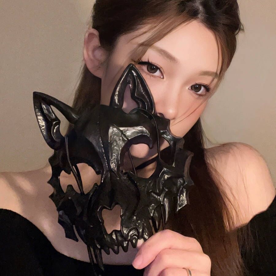 Mặt nạ cosplay Halloween, phong cách cá tính, mask couple, mặt nạ hóa trang mèo, phụ kiện Halloween