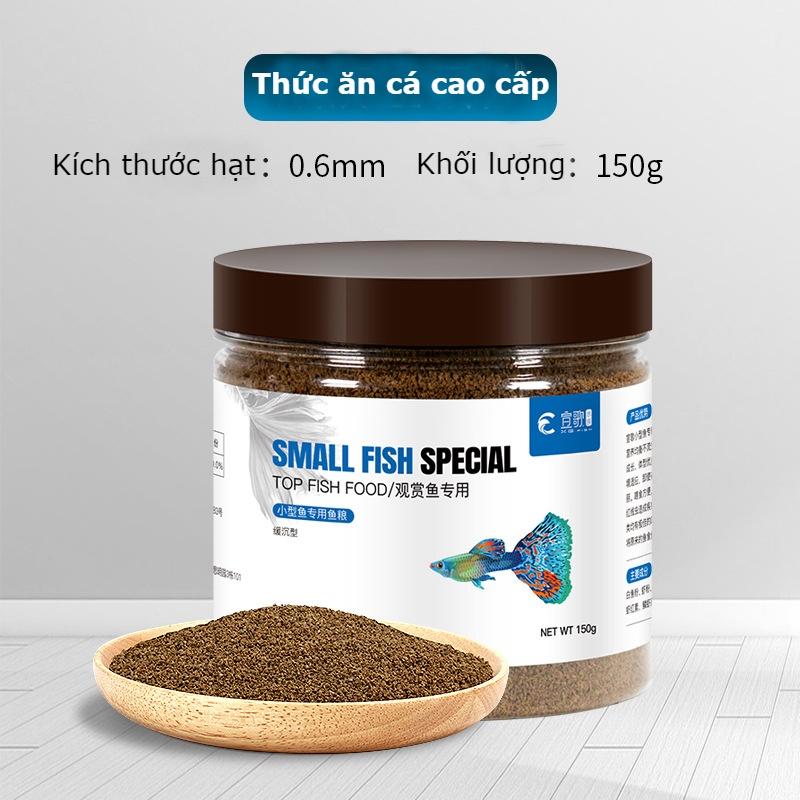 Cám Cá Cao Cấp Thức ăn cho cá ăn guppy beta bảy màu kích màu cho cá - giàu chất dinh dưỡng 150Gram