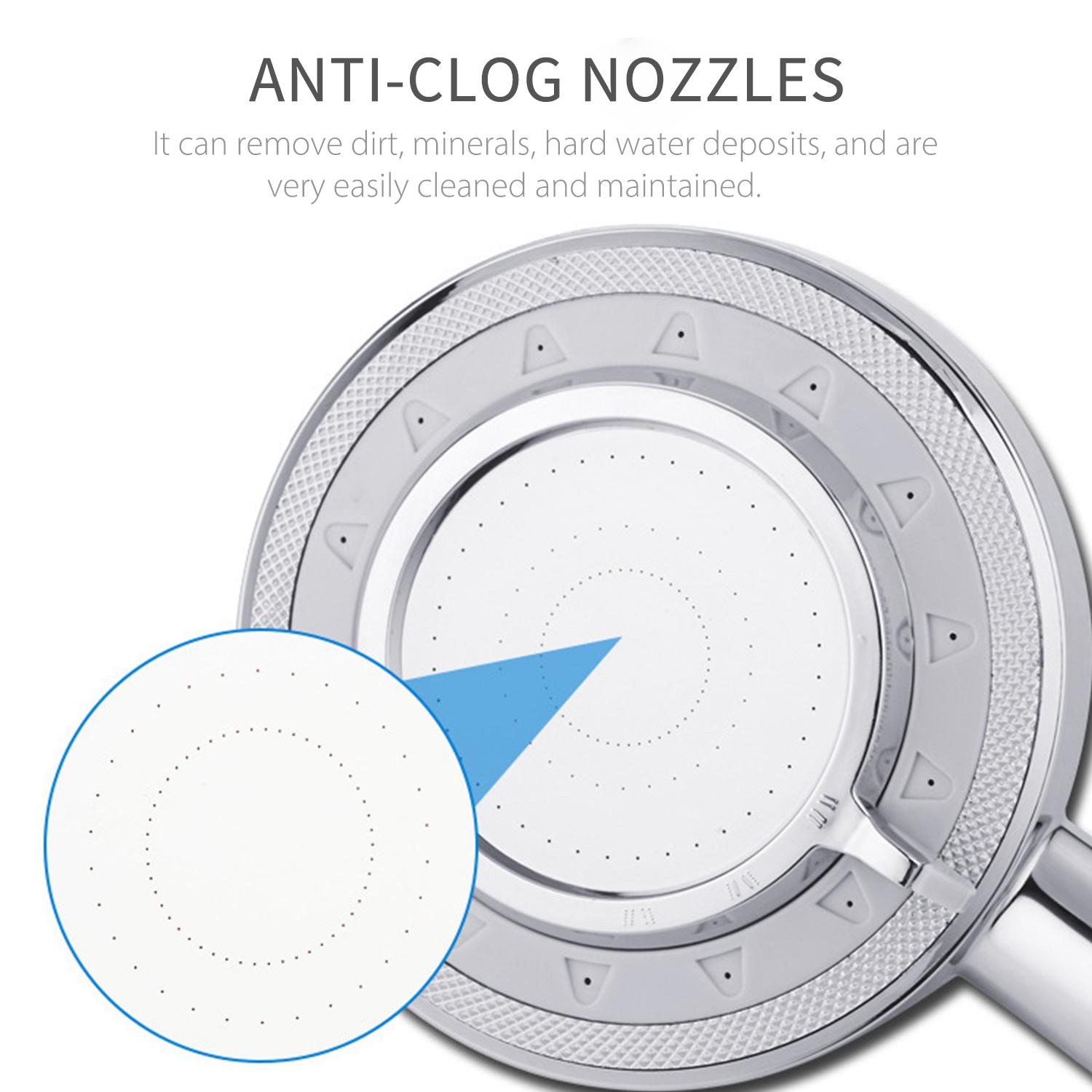 Đầu vòi sen áp suất cao G1 / 2 với 3 chế độ bằng kim loại được đánh bóng chrome cao cấp