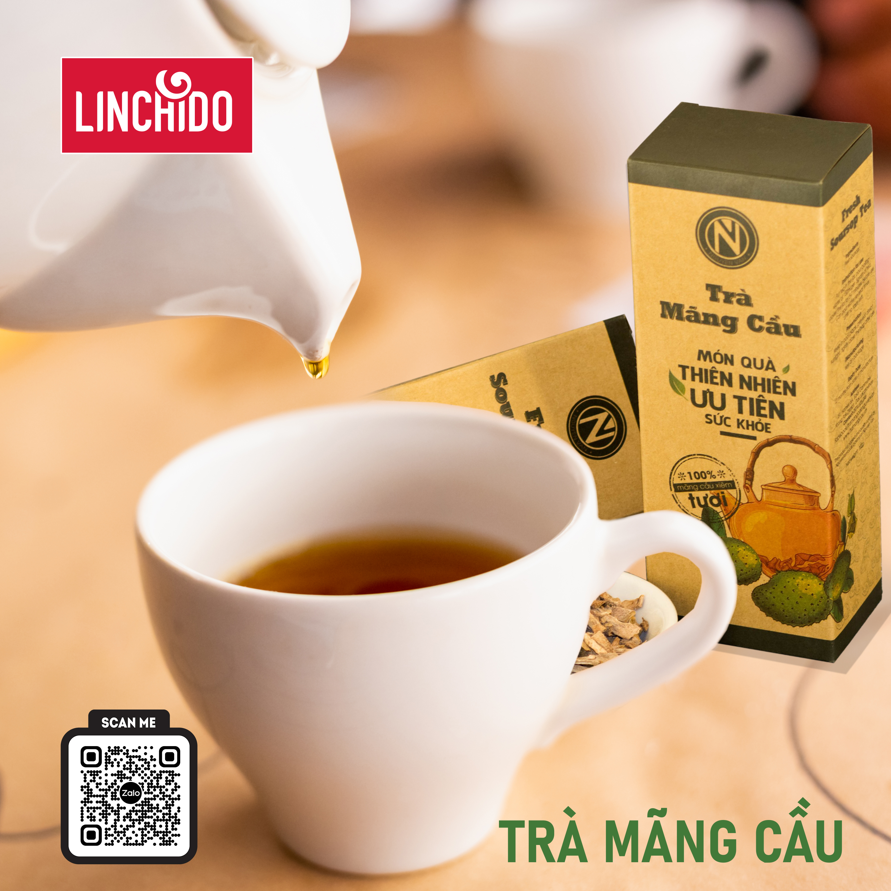 Trà Mãng Cầu Nguyễn Văn - 100% mãng cầu xiêm tươi sấy khô - Hộp 100 GRAM