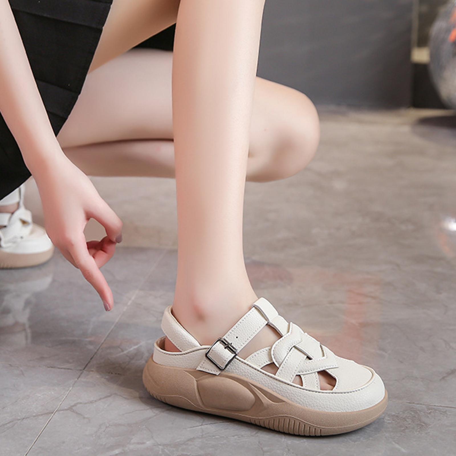 Women's Platform Sandals Soft PU Leather Sandals for Walking Dating Shopping