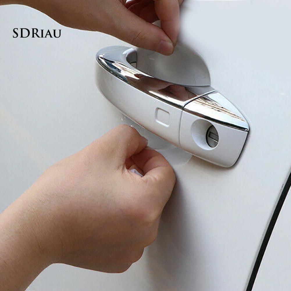 4 Miếng Dán Trong Suốt Chống Trầy Cho Tay Nắm Cửa Xe Hơi