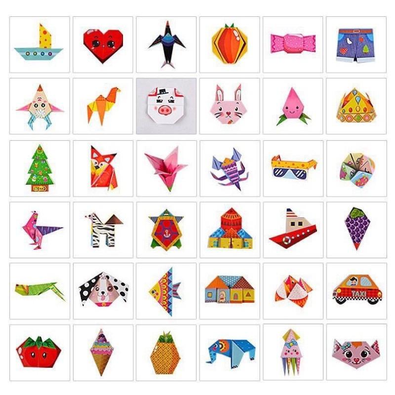 BỘ GẤP GIẤY FUN ORIGAMI 144 TỜ GIẤY IN MÀU SẮC NÉT (KÈM HƯỚNG DẪN CÁCH GẤP CHO BÉ) / BỘ ĐỒ CHƠI GẤP GIẤY BẠCH TUỘC