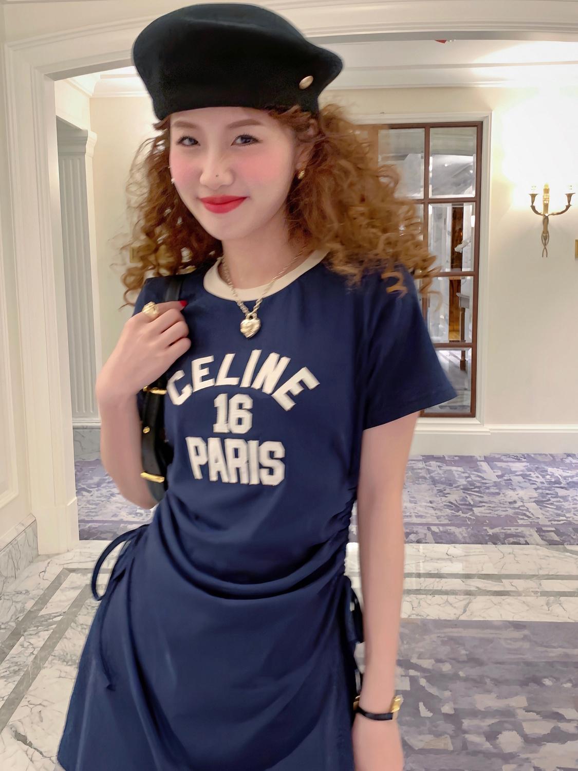 SHUANGYAN Pháp ăn mặc giản dị trăm phù hợp retro học viện phong cách váy đụng màu váy vừa vặn khí chất thắt lưng lộ vẻ gầy in váy