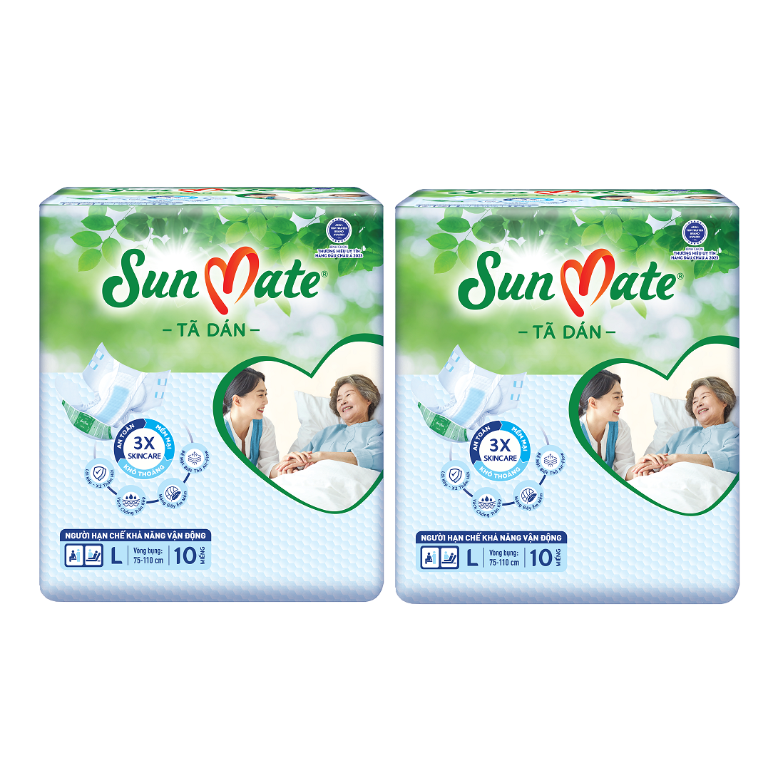 Combo 2 Tã Dán Người Lớn SunMate G2 Size M/L10 (10 Miếng)