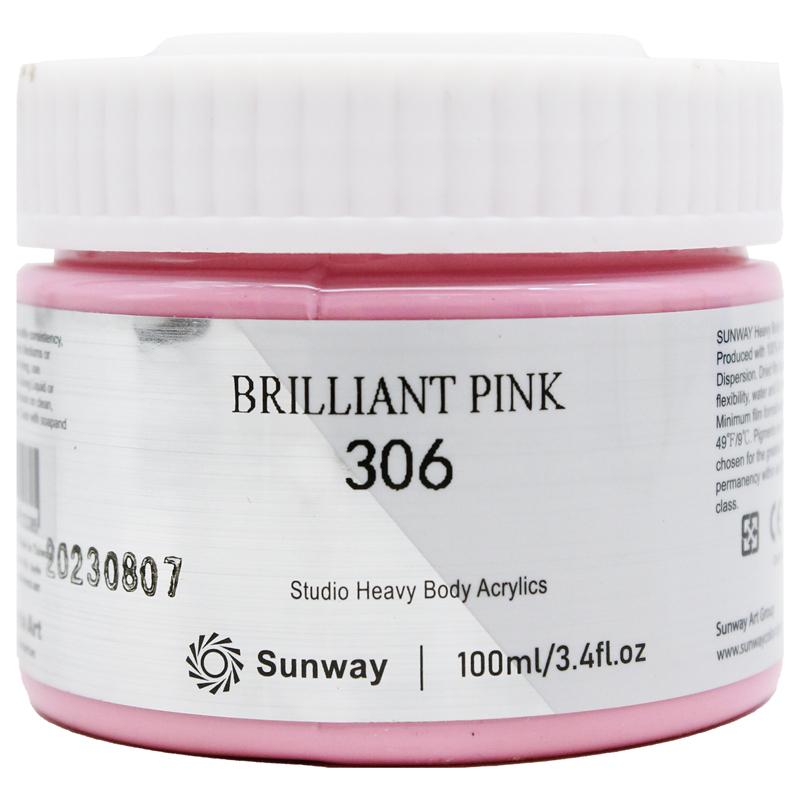 Tuýp Màu Vẽ Acrylic 100 ml - Sunway No.306 - Brilliant Pink